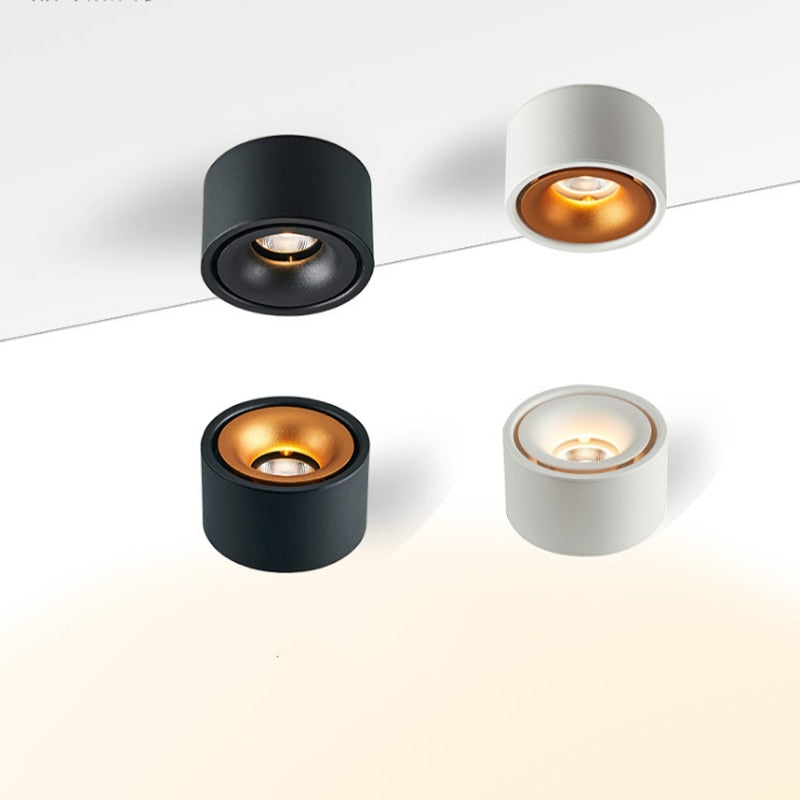 Round Surface Mounted LED Downlights 7W 10W 12W 15W Ceiling Lamps Spot Light 110V/220V driverless Down Light