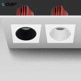 DBF Angle Adjust Square Anti-Glare LED Recessed Downlight 7W 12W 15W Honeycomb Nest Lens Ceiling Spot Light Kitchen Living Room