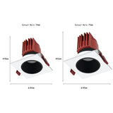 DBF Angle Adjust Square Anti-Glare LED Recessed Downlight 7W 12W 15W Honeycomb Nest Lens Ceiling Spot Light Kitchen Living Room