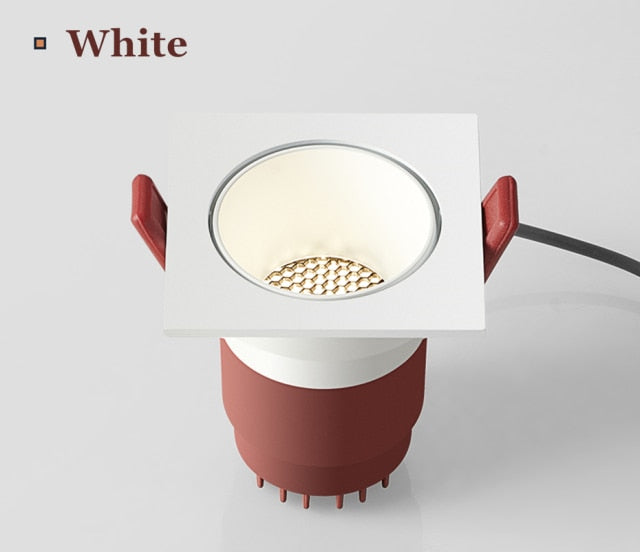 DBF Angle Adjust Square Anti-Glare LED Recessed Downlight 7W 12W 15W Honeycomb Nest Lens Ceiling Spot Light Kitchen Living Room