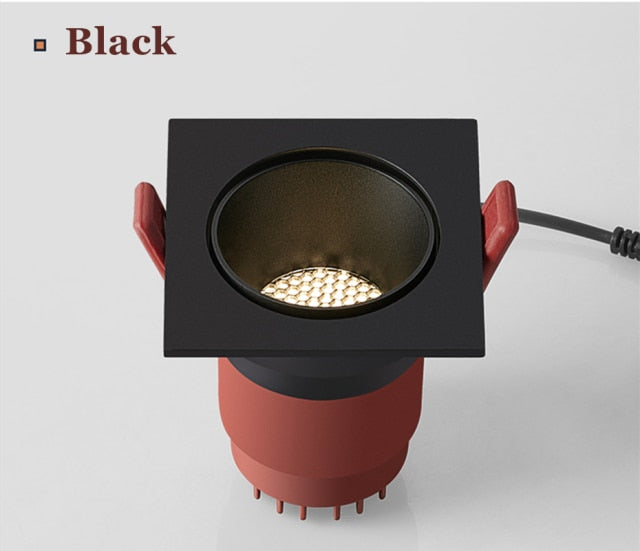 DBF Angle Adjust Square Anti-Glare LED Recessed Downlight 7W 12W 15W Honeycomb Nest Lens Ceiling Spot Light Kitchen Living Room