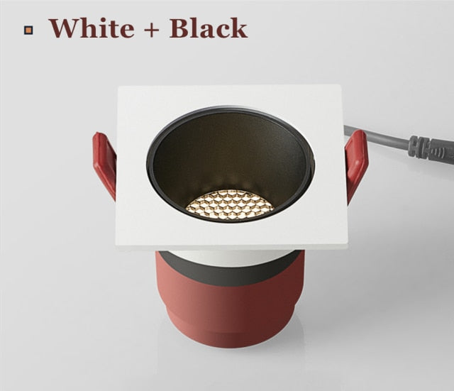 DBF Angle Adjust Square Anti-Glare LED Recessed Downlight 7W 12W 15W Honeycomb Nest Lens Ceiling Spot Light Kitchen Living Room