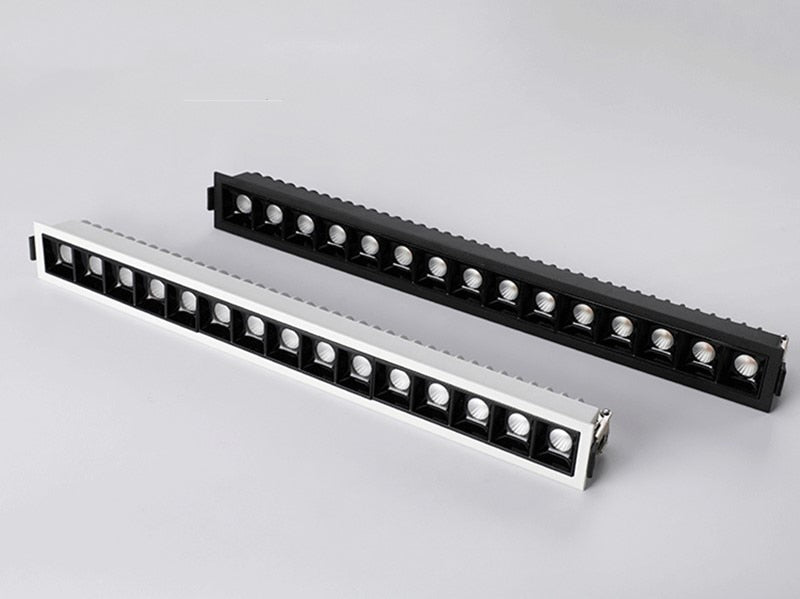 Square dimming 2W/4W/6W/10W/20W/30W LED spotlight line light bar creative linear long strip living room corridor light downlight