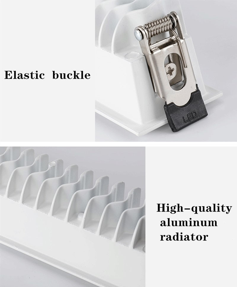 Square dimming 2W/4W/6W/10W/20W/30W LED spotlight line light bar creative linear long strip living room corridor light downlight