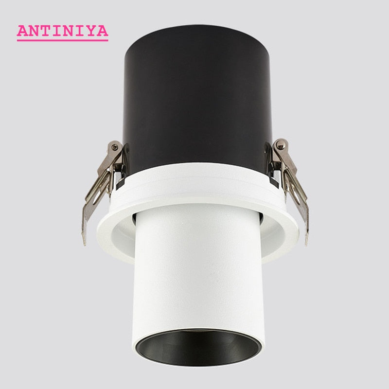 NEW LED Aluminum recessed COB dimmable Rotating Downlight AC85-265V 9W 12W 15W LED Ceiling Lamp Spot Lights Indoor Lighting