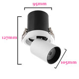 NEW LED Aluminum recessed COB dimmable Rotating Downlight AC85-265V 9W 12W 15W LED Ceiling Lamp Spot Lights Indoor Lighting