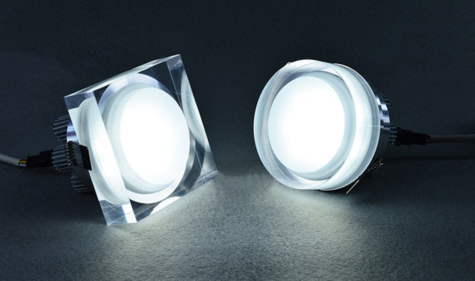 Crystal LED downlight 5W 10W 12W spot light LED 110V 220V recessed LED lamp for home decoration led Recessed ceiling lamp