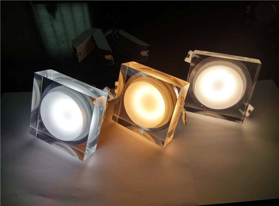 Crystal LED downlight 5W 10W 12W spot light LED 110V 220V recessed LED lamp for home decoration led Recessed ceiling lamp