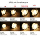 Crystal LED downlight 5W 10W 12W spot light LED 110V 220V recessed LED lamp for home decoration led Recessed ceiling lamp