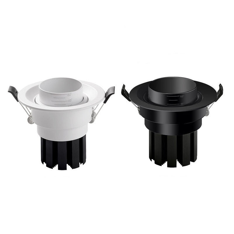 Dimmable LED Embedded Zoom 15-60 degrees COB Downlights 9W 12W 15W 20W 30W 35W Ceiling Lamp Spot Lights 85-265V Indoor lighting