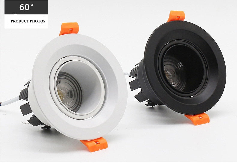 Dimmable LED Embedded Zoom 15-60 degrees COB Downlights 9W 12W 15W 20W 30W 35W Ceiling Lamp Spot Lights 85-265V Indoor lighting