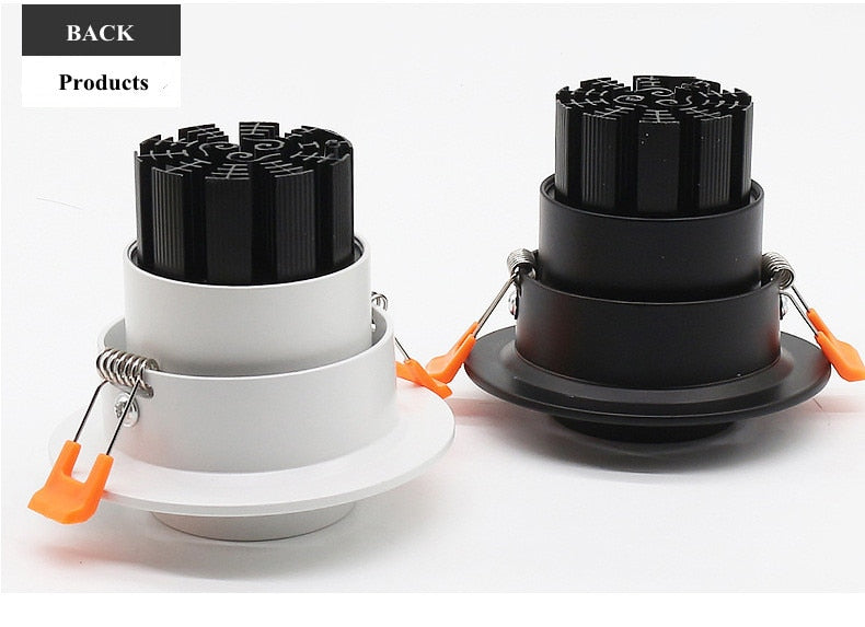 Dimmable LED Embedded Zoom 15-60 degrees COB Downlights 9W 12W 15W 20W 30W 35W Ceiling Lamp Spot Lights 85-265V Indoor lighting