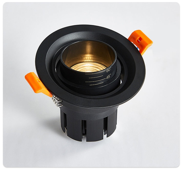 Dimmable LED Embedded Zoom 15-60 degrees COB Downlights 9W 12W 15W 20W 30W 35W Ceiling Lamp Spot Lights 85-265V Indoor lighting