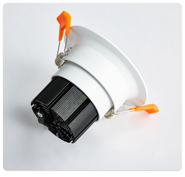 Dimmable LED Embedded Zoom 15-60 degrees COB Downlights 9W 12W 15W 20W 30W 35W Ceiling Lamp Spot Lights 85-265V Indoor lighting