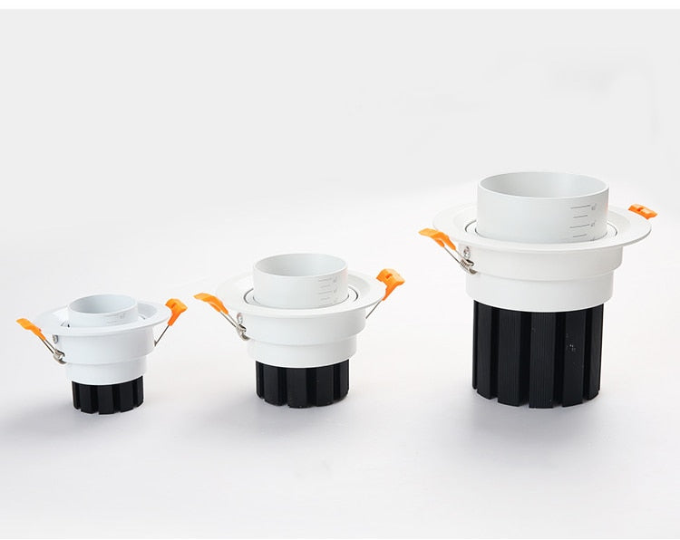 Dimmable LED Embedded Zoom 15-60 degrees COB Downlights 9W 12W 15W 20W 30W 35W Ceiling Lamp Spot Lights 85-265V Indoor lighting