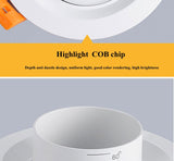 Dimmable LED Embedded Zoom 15-60 degrees COB Downlights 9W 12W 15W 20W 30W 35W Ceiling Lamp Spot Lights 85-265V Indoor lighting