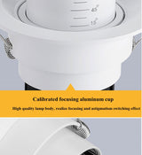 Dimmable LED Embedded Zoom 15-60 degrees COB Downlights 9W 12W 15W 20W 30W 35W Ceiling Lamp Spot Lights 85-265V Indoor lighting