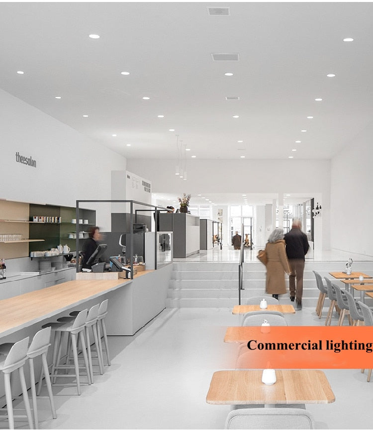 Dimmable LED Embedded Zoom 15-60 degrees COB Downlights 9W 12W 15W 20W 30W 35W Ceiling Lamp Spot Lights 85-265V Indoor lighting