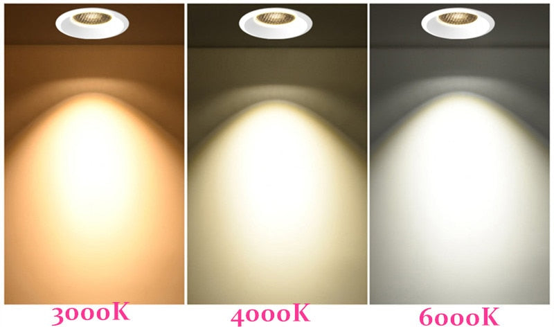 New LED Dimmable Downlight Ultra Thin Anti Glare Spot light 15W 12W 9W 7W Recessed LED ceiling lamp AC85V-220V LED Lamp