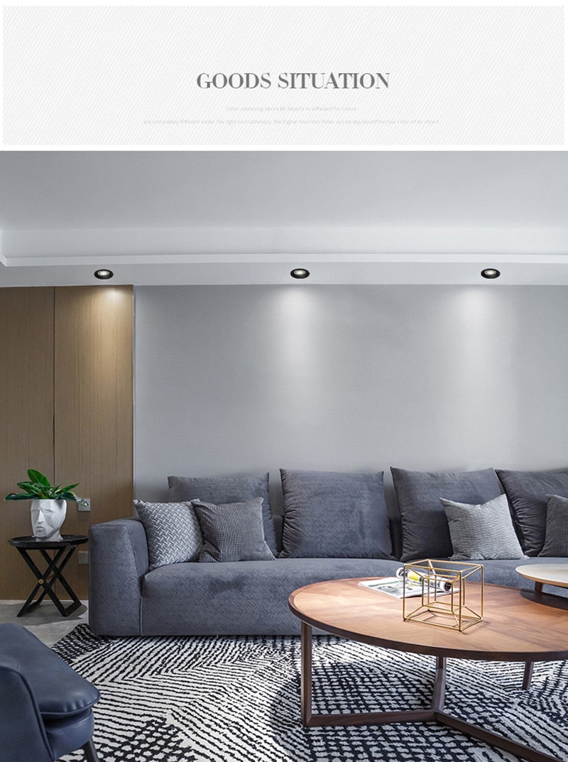 New LED Dimmable Downlight Ultra Thin Anti Glare Spot light 15W 12W 9W 7W Recessed LED ceiling lamp AC85V-220V LED Lamp