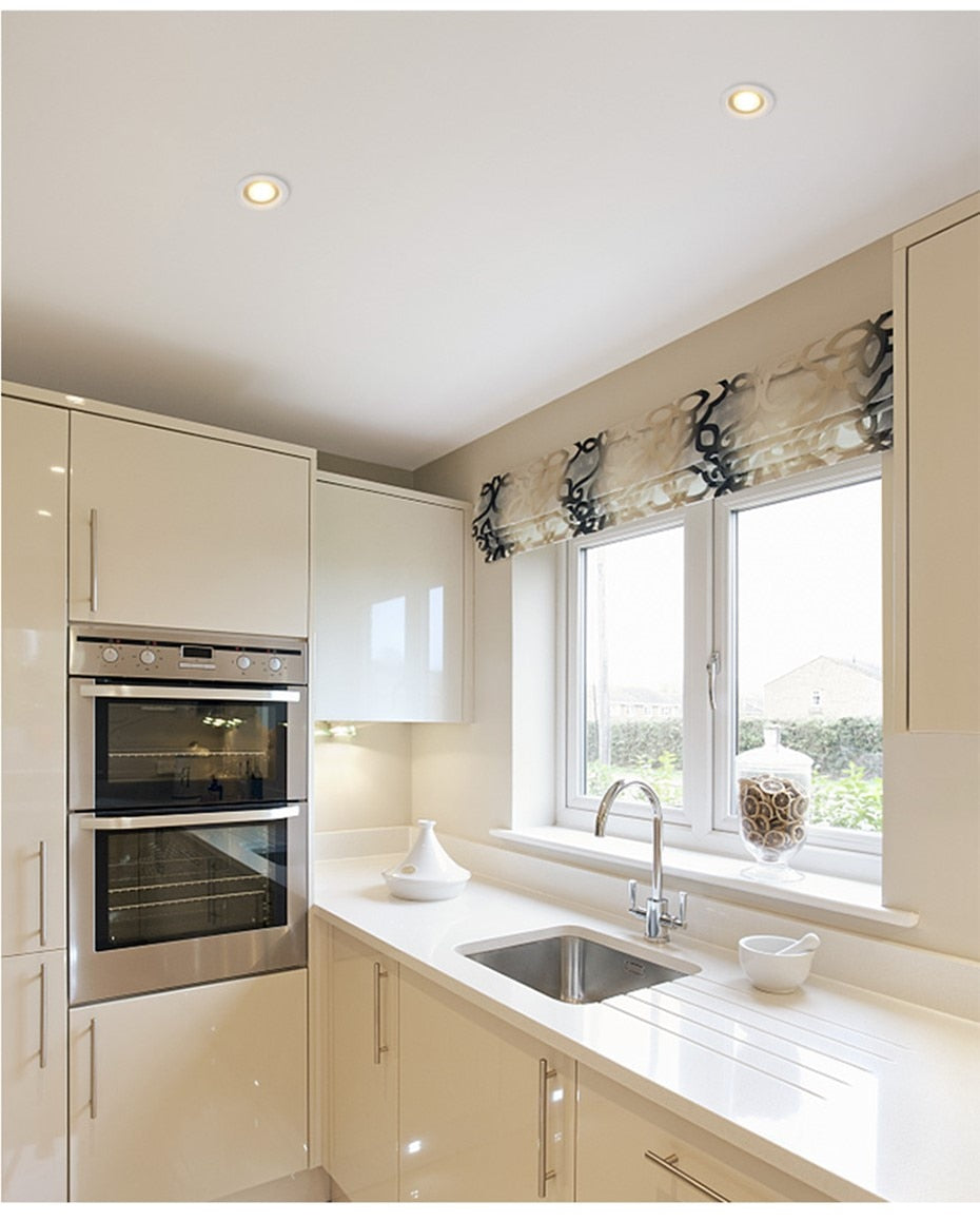 DBF IP65 Waterproof LED Spot Light 5W 7W 12W 15W Black/White Square Recessed Downlight Bathroom Ceiling Lamp 3000K/4000K/6000K