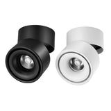 Dimmable COB LED Downlights Surface Mounted LED Ceiling Lamps 7W/10W/15W/18W Foldable And 360° Rotatable Background Spot lights