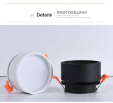 DBF Angle Adjustable Recessed Downlight Dimmable 7W 10W 12W Frosted Lens Ceiling Spot Light for Pictures Background AC110V 220V