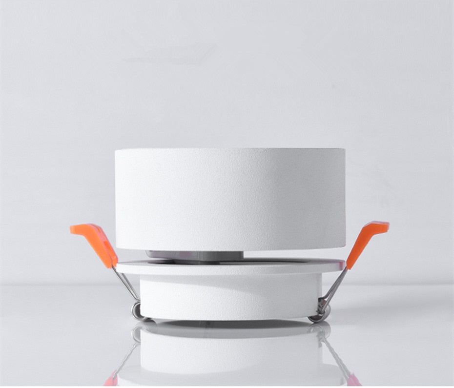 DBF Angle Adjustable Recessed Downlight Dimmable 7W 10W 12W Frosted Lens Ceiling Spot Light for Pictures Background AC110V 220V