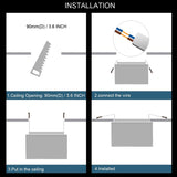 DBF Angle Adjustable Recessed Downlight Dimmable 7W 10W 12W Frosted Lens Ceiling Spot Light for Pictures Background AC110V 220V