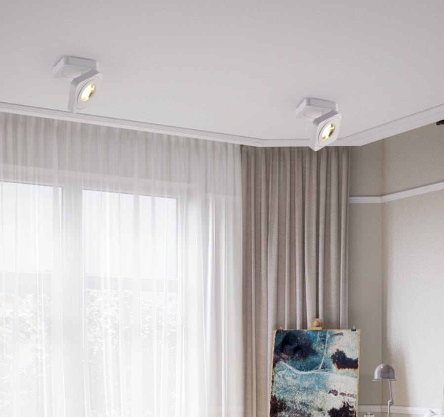 Folding COB LED Downlights 7W 10W 12W 15W Surface Mounted Led Ceiling Lamps Spot Light 360 Degree Rotation Downlights AC85-265V