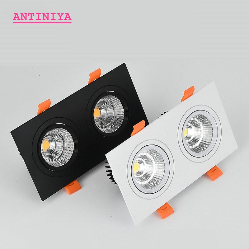 Dimmable Recessed LED Downlights 14W/18W/24W COB Ceiling Spot Lights AC90-260V Background Lamps Indoor Lighting+led Drive