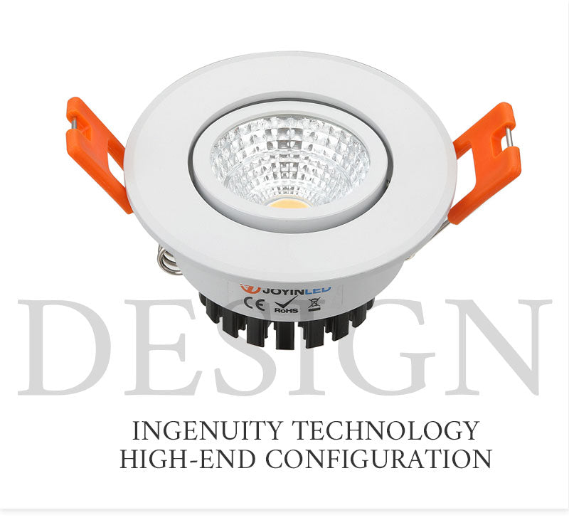 Adjustable Angle Dimmable LED COB Downlight 3W 5W Recessed Ceiling Lamp AC110V 220V Downlight Spot Light Home Decor