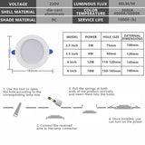 LED Downlight 5W/9W/12W/18W Spotlight Ceiling Light Recessed lamp 110v/220v