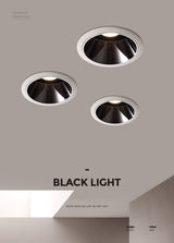 DBF 2021 New Deep-Glare LED Recessed Downlight 7W 12W 15W 45 Degrees Angle Adjust Round Ceiling Spot Lights Kitchen Living Room