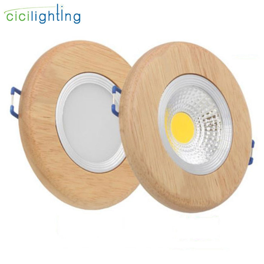Ring Solid Wood led Downlight 3W 5W 7W led Recessed Lights  LED Ceiling Spotlights Industrial Office Living Room Background Lamp