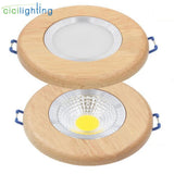 Ring Solid Wood led Downlight 3W 5W 7W led Recessed Lights  LED Ceiling Spotlights Industrial Office Living Room Background Lamp