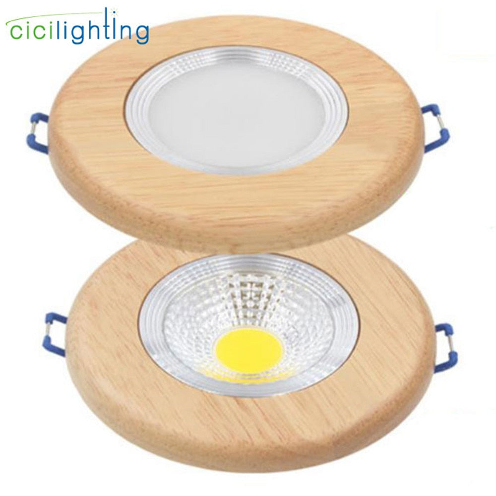 Ring Solid Wood led Downlight 3W 5W 7W led Recessed Lights  LED Ceiling Spotlights Industrial Office Living Room Background Lamp