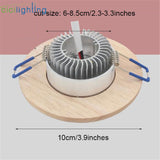 Ring Solid Wood led Downlight 3W 5W 7W led Recessed Lights  LED Ceiling Spotlights Industrial Office Living Room Background Lamp