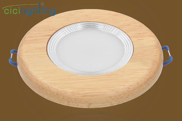 Ring Solid Wood led Downlight 3W 5W 7W led Recessed Lights  LED Ceiling Spotlights Industrial Office Living Room Background Lamp