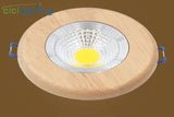 Ring Solid Wood led Downlight 3W 5W 7W led Recessed Lights  LED Ceiling Spotlights Industrial Office Living Room Background Lamp