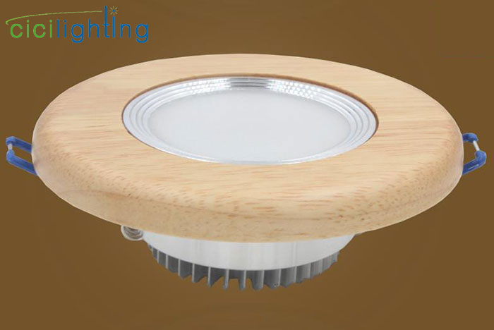 Ring Solid Wood led Downlight 3W 5W 7W led Recessed Lights  LED Ceiling Spotlights Industrial Office Living Room Background Lamp