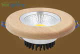 Ring Solid Wood led Downlight 3W 5W 7W led Recessed Lights  LED Ceiling Spotlights Industrial Office Living Room Background Lamp