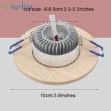 Ring Solid Wood led Downlight 3W 5W 7W led Recessed Lights  LED Ceiling Spotlights Industrial Office Living Room Background Lamp