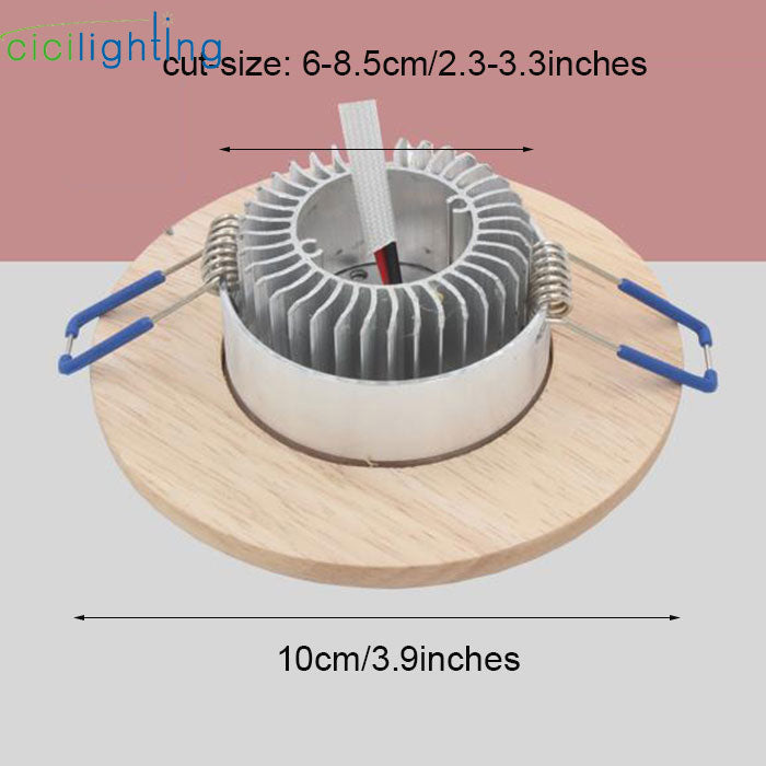 Ring Solid Wood led Downlight 3W 5W 7W led Recessed Lights  LED Ceiling Spotlights Industrial Office Living Room Background Lamp