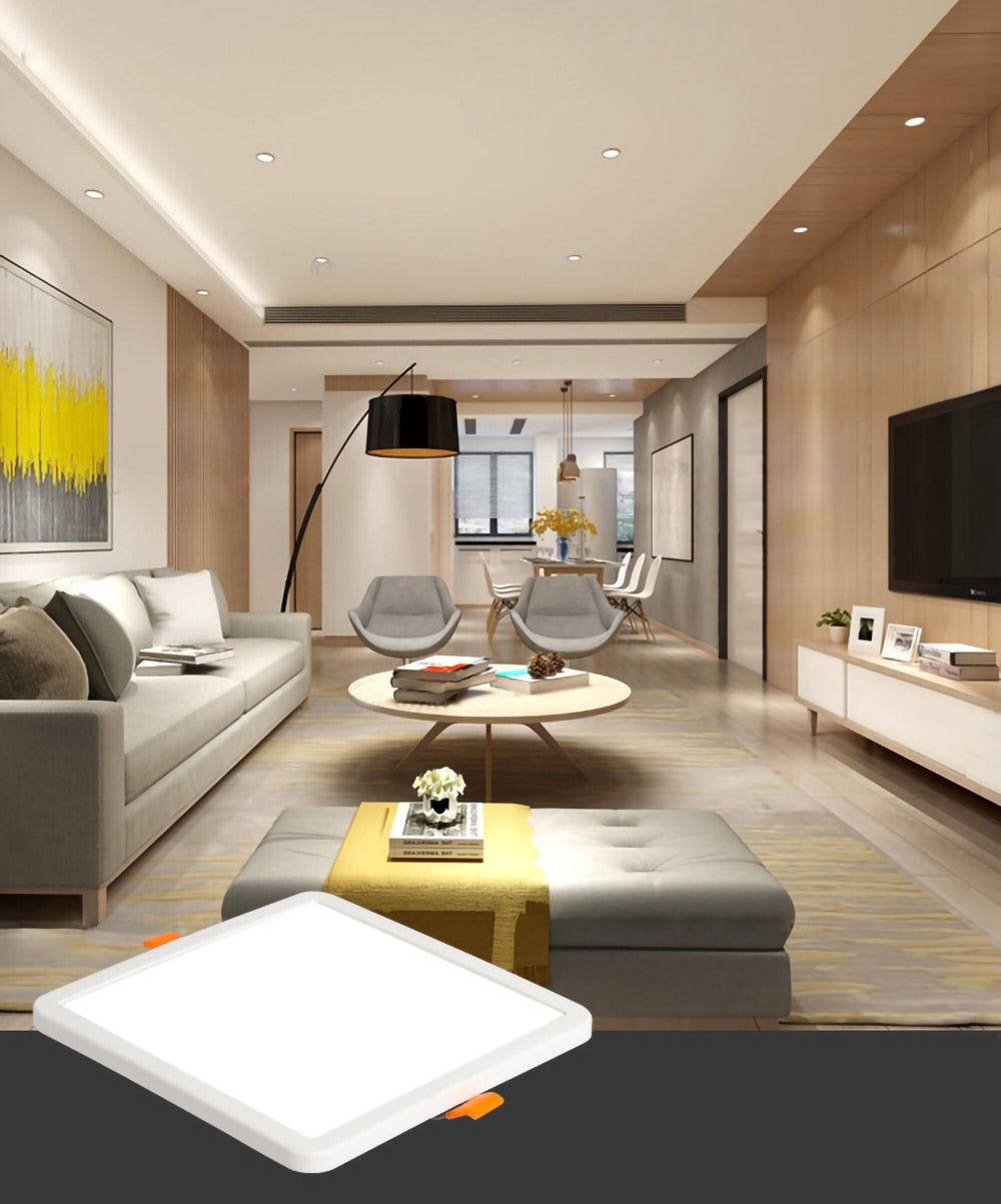 Square Round LED Panel Lights Ultrathin Surface Downlight 6W 8W 15W 20W 220V Panel Light White/Warm Indoor Bedroom LED Light