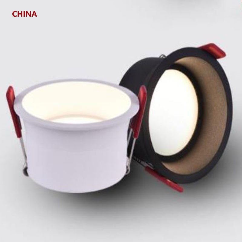 Frameless angle adjustable embedded LED downlight 5W 7W 12W 20W dimmable deep glare LED ceiling spotlights home lighting