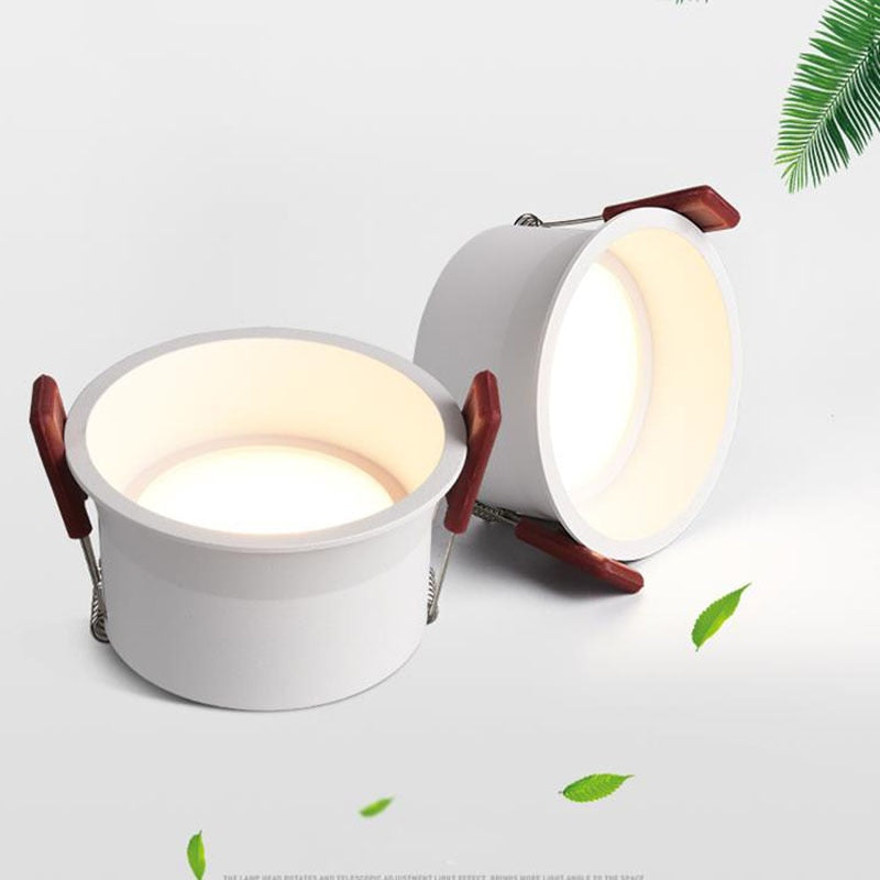 Frameless angle adjustable embedded LED downlight 5W 7W 12W 20W dimmable deep glare LED ceiling spotlights home lighting