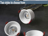 Frameless angle adjustable embedded LED downlight 5W 7W 12W 20W dimmable deep glare LED ceiling spotlights home lighting