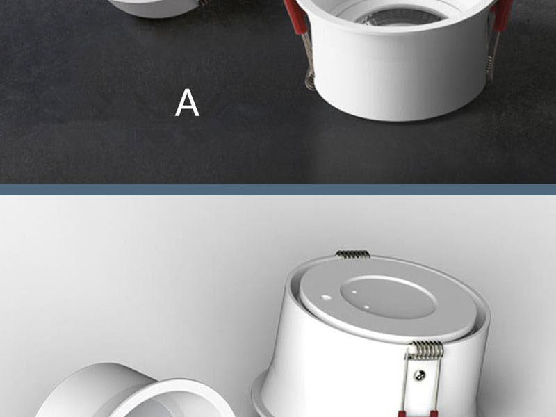 Frameless angle adjustable embedded LED downlight 5W 7W 12W 20W dimmable deep glare LED ceiling spotlights home lighting