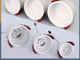 Frameless angle adjustable embedded LED downlight 5W 7W 12W 20W dimmable deep glare LED ceiling spotlights home lighting